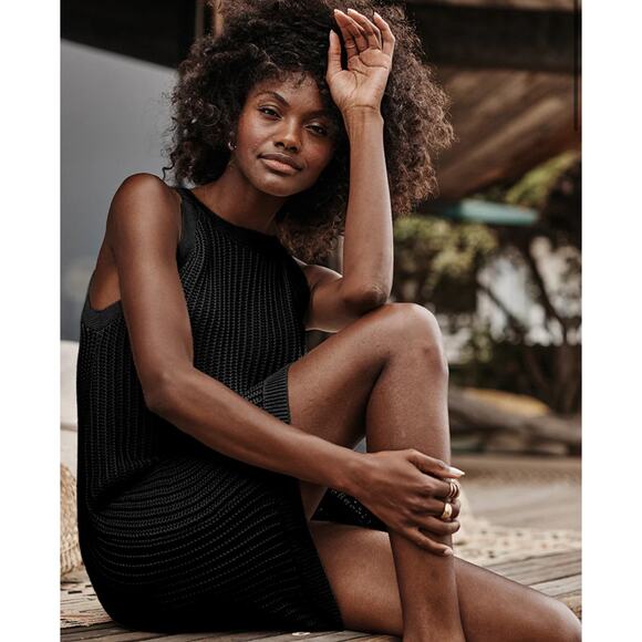 Summersalt The Crochet High-Neck Knit Mini Dress XL - Picture 2 of 6